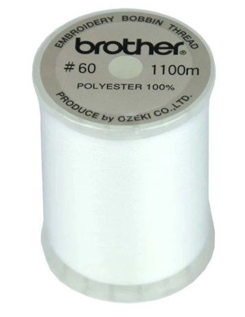 Brother Embroidery Bobbin Thread #60 White