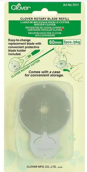 Clover Rotary Blade Refill 60mm 5pcs