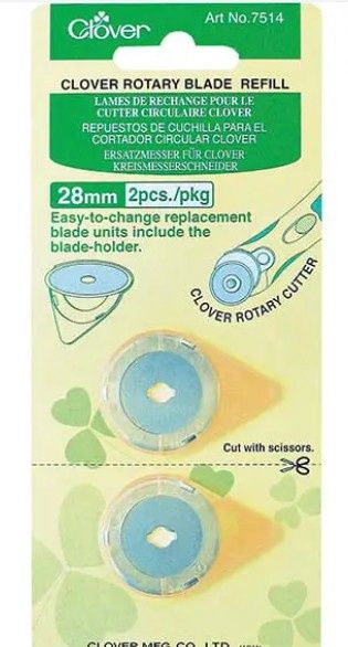 Clover Rotary Blade Refill 28mm 2pcs