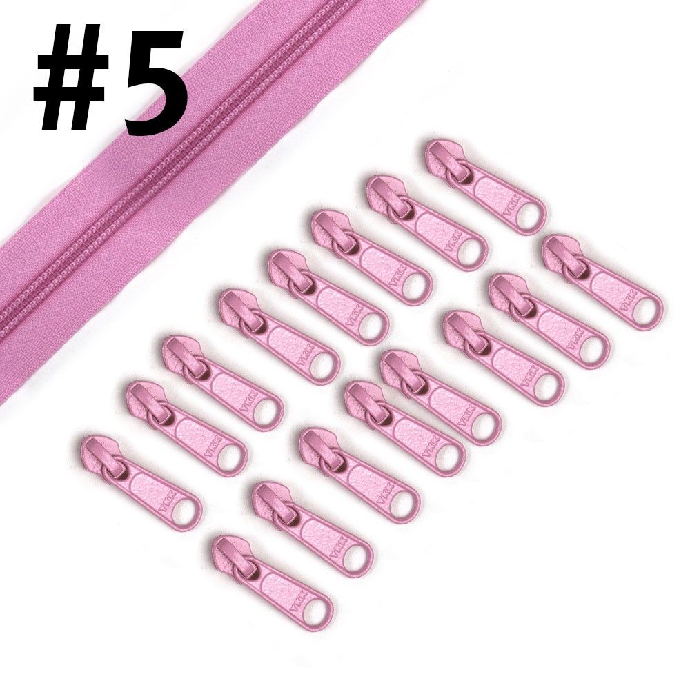 Bag Zipper 4m with Pulls -YKK #5 - Musk Pink