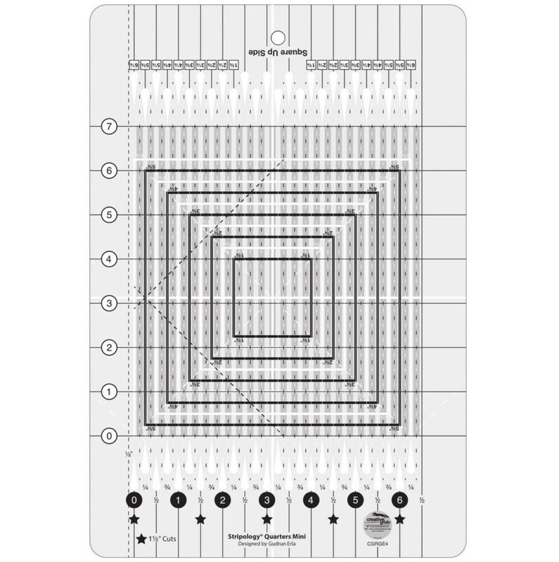 Creative Grids Stripology Quarters Mini Ruler