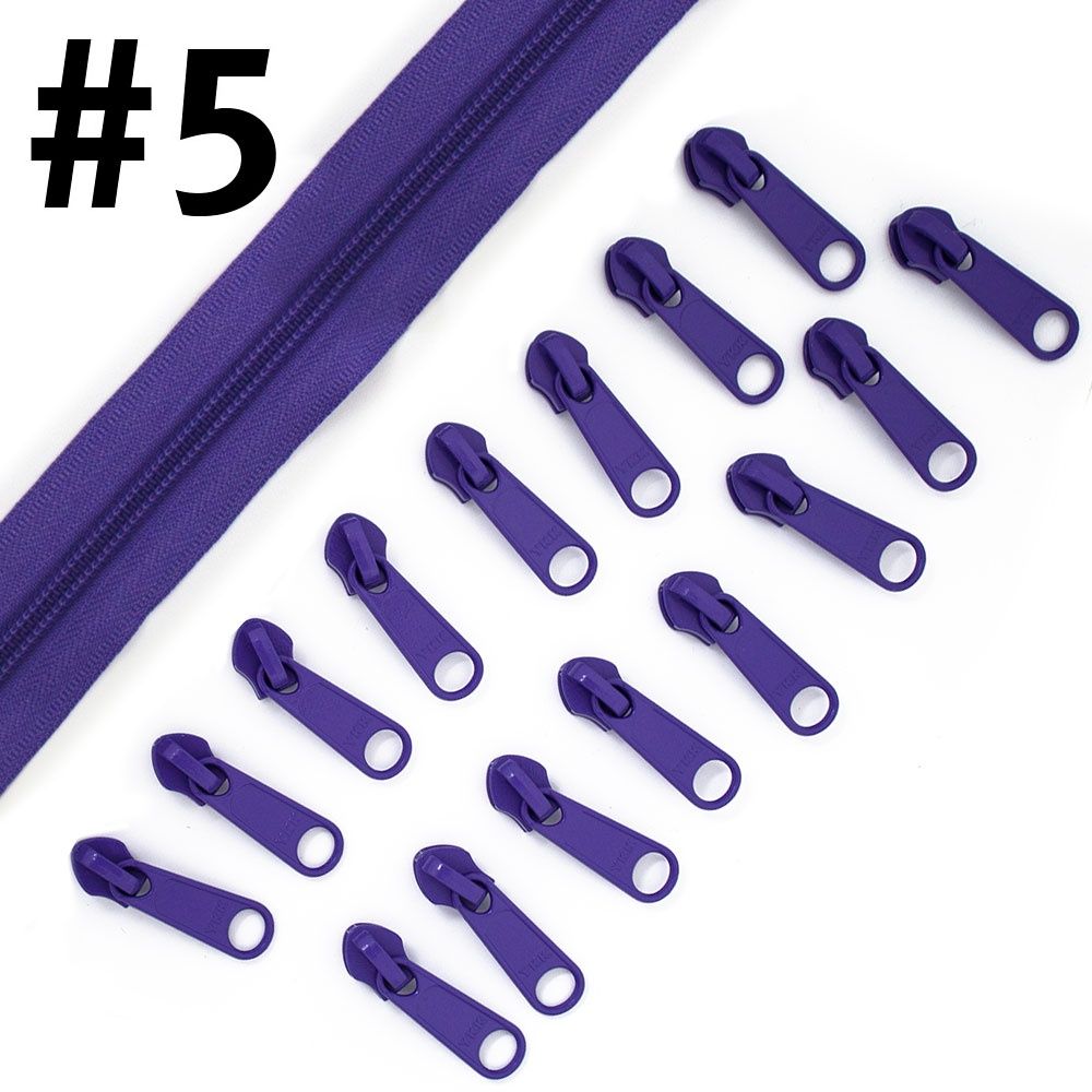 Bag Zipper 4m with Pulls -YKK #5 - Delphinium