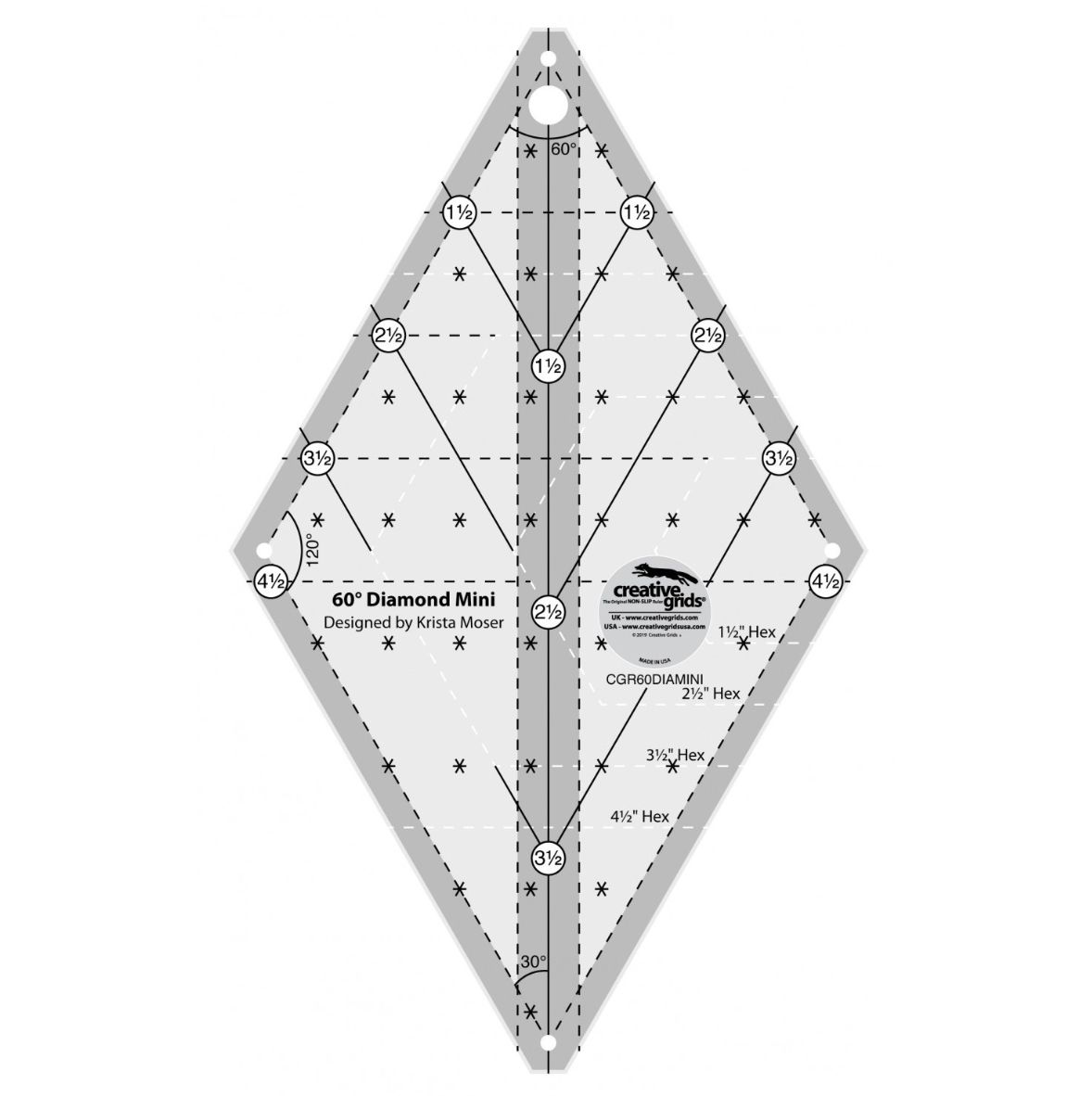 Creative Grids 60 Degree Diamond Mini