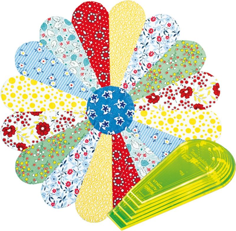 Matilda&#39;s Own Patchwork Ruler - Curved Dresden Plate - 10in to 15in - 22.5deg