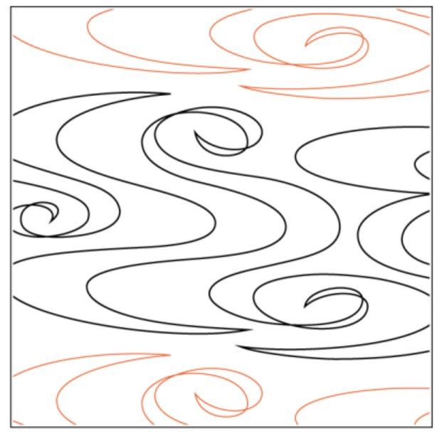 Machine Quilting Designs Pantograph - Ripples