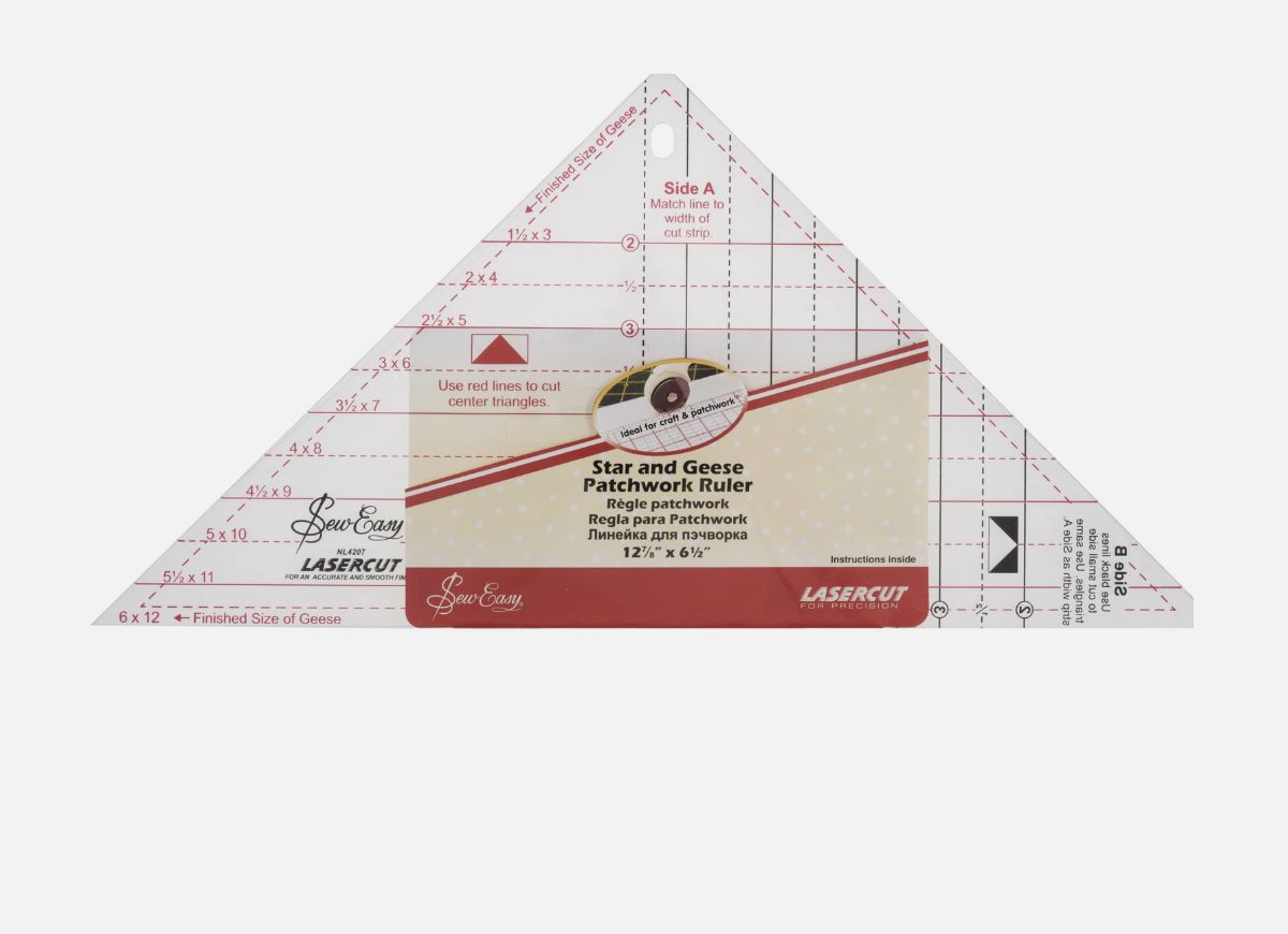 Sew Easy Patchwork Ruler 12 7/8 x 6.5&quot; Star and Geese