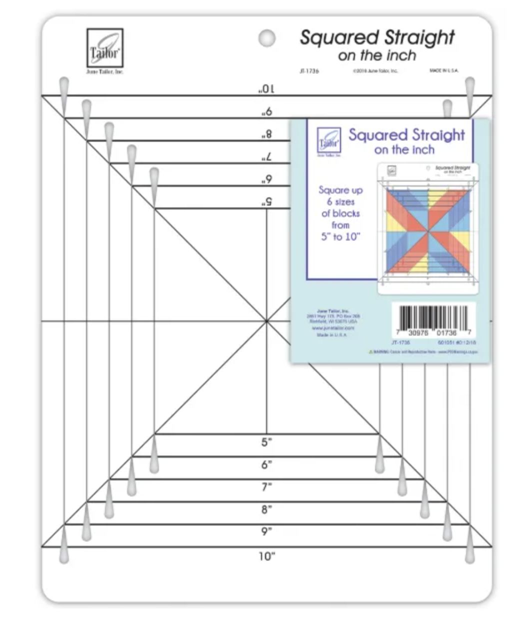 Squared Straight on the inch Ruler