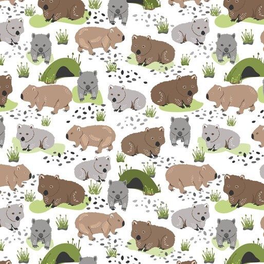 Roaming the Mallee Wombats - White