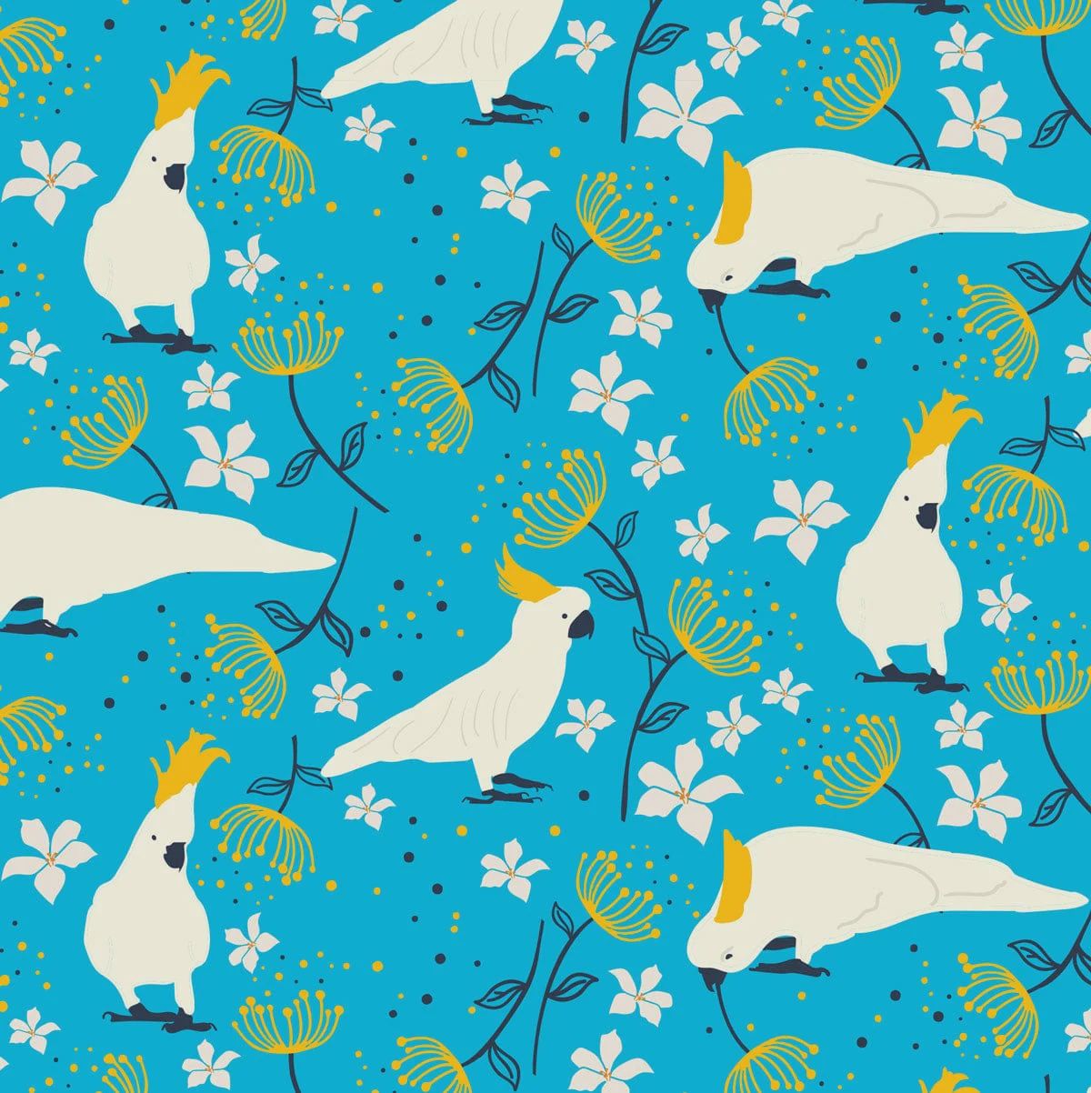 Taking Flight: Cockatoo Bright Blue