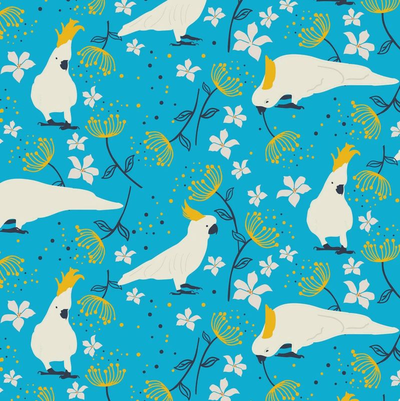 Taking Flight: Cockatoo Bright Blue