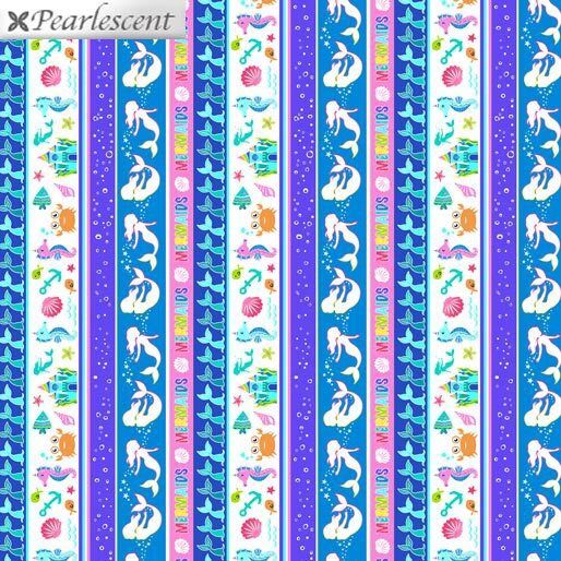 Mystical Mermaids - Panel Stripe Fat Qtr