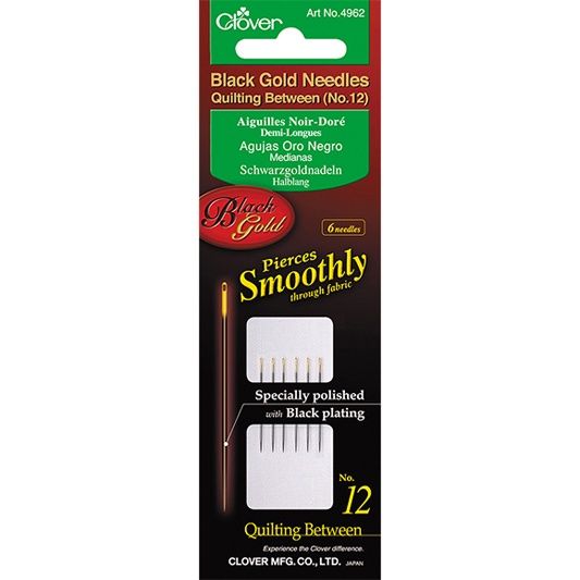Clover Black Gold Needles Between  Size 12