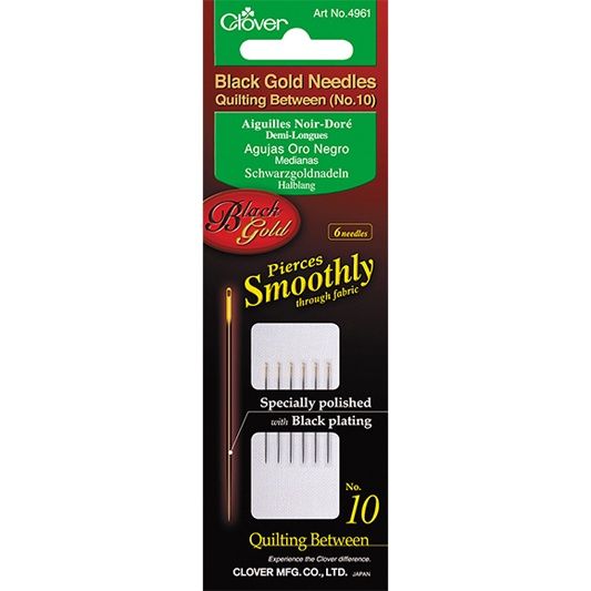 Clover Black Gold Needles Between Size 10