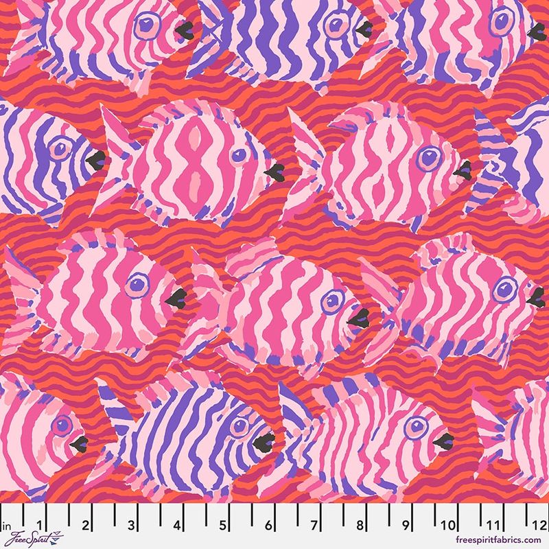 The Kaffe Collective - August 2025 - Minnows - Red  - Fat Qtr