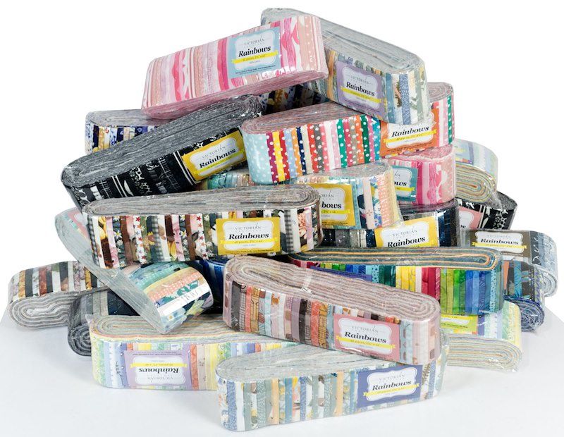 Rainbow Pre-cut 2.5&quot; Strips - Assorted Colours