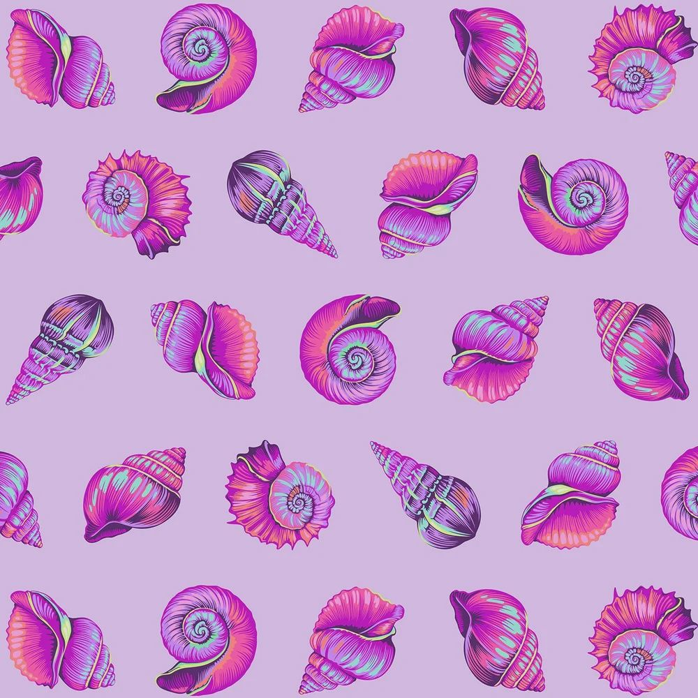 Floral Reef - Lil Shelly - Ultraviolet - Fat Qtr