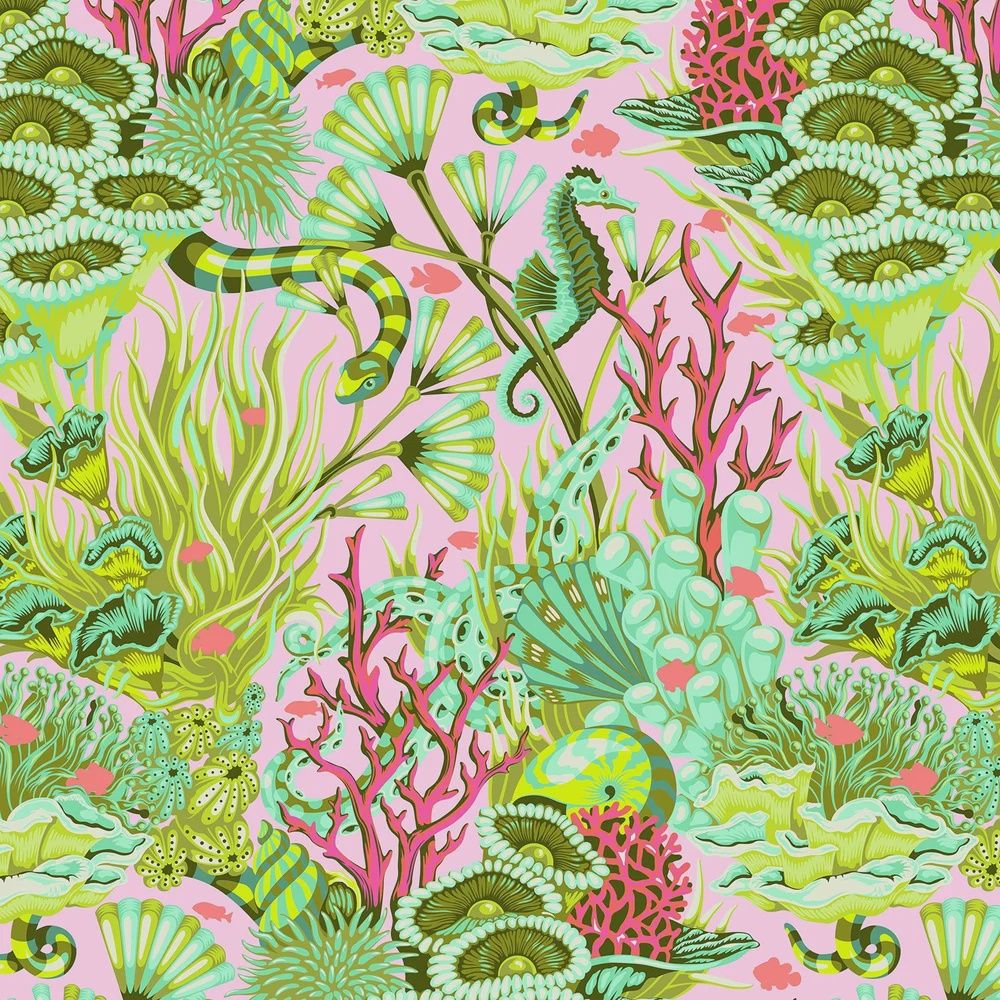Floral Reef - Reef what you Sew - Coralline - Fat Qtr