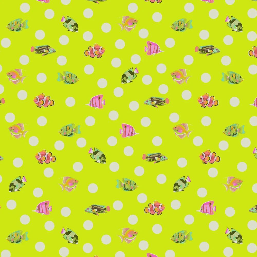 Floral Reef - School Crossing - Seagrass - Fat Qtr