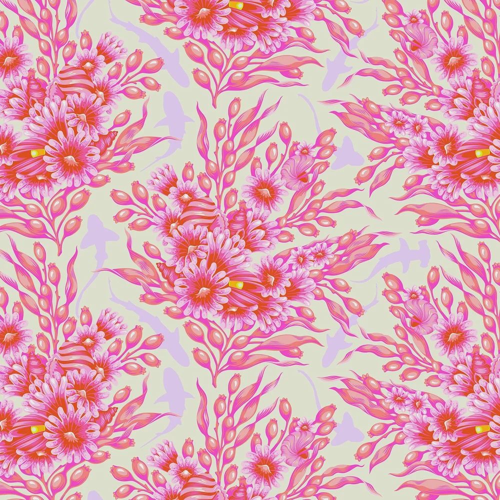 Floral Reef - Shadow Sharks - Delphine - Fat Qtr