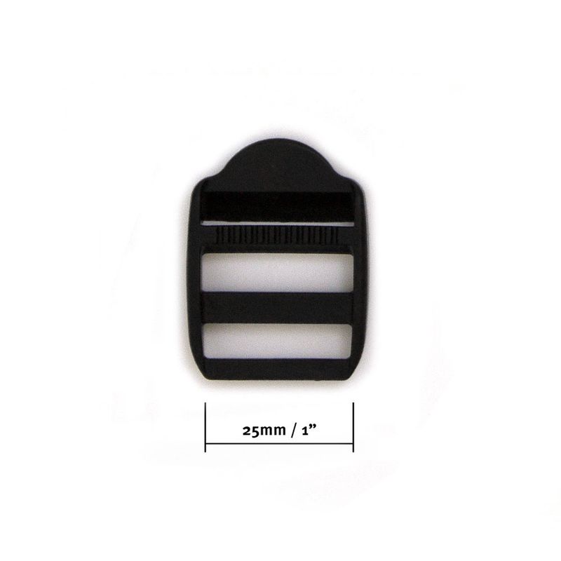 Ladder Lock Backpack Strap Adjusters 2 pack - 1" - Black