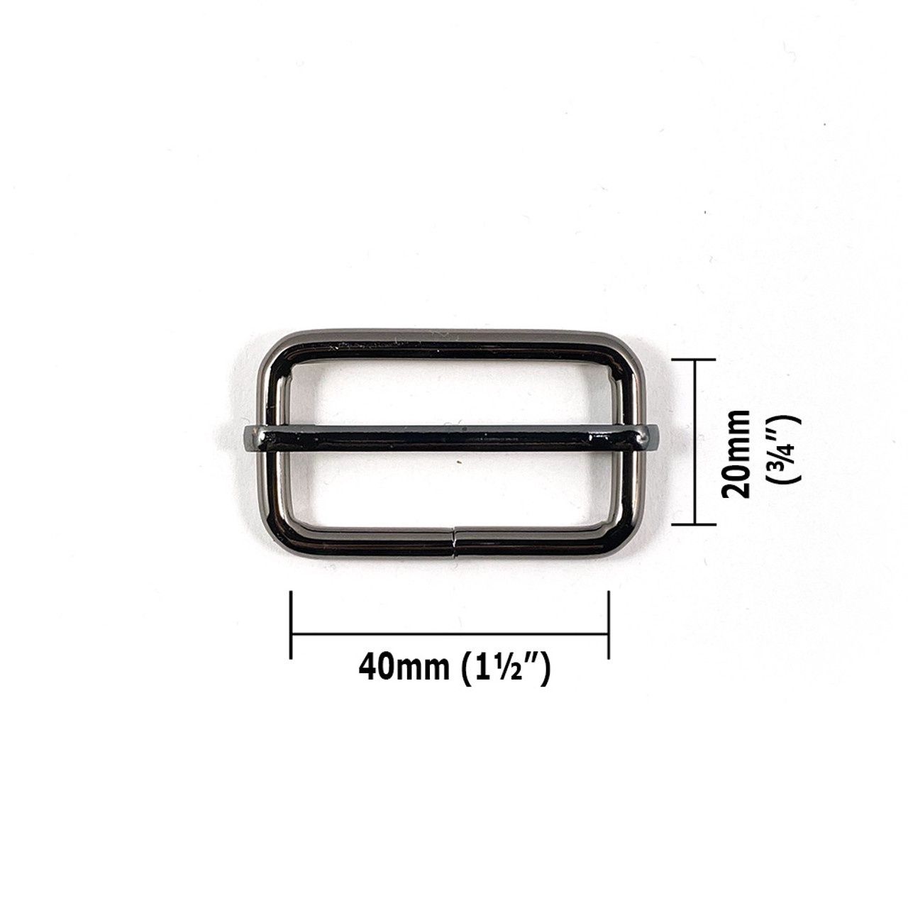 Slide Adjusters 40mm (1 1/2&quot;) - 2 Pack - Gunmetal