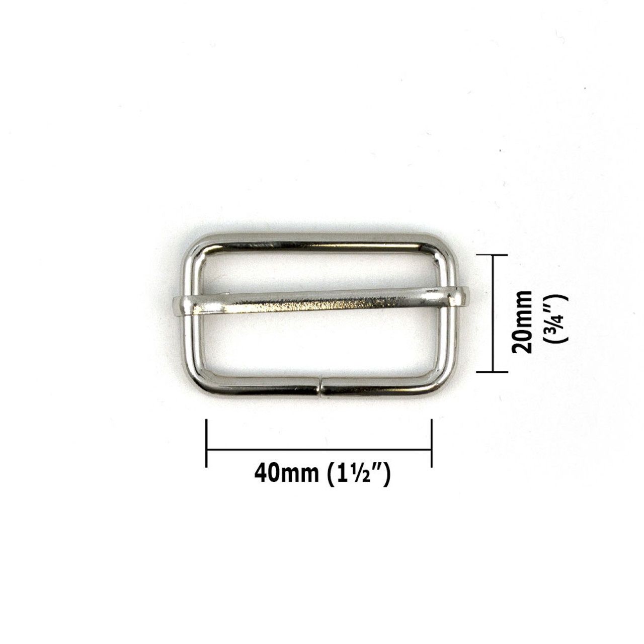 Slide Adjusters 40mm (1 1/2&quot;) - 2 Pack - Silver