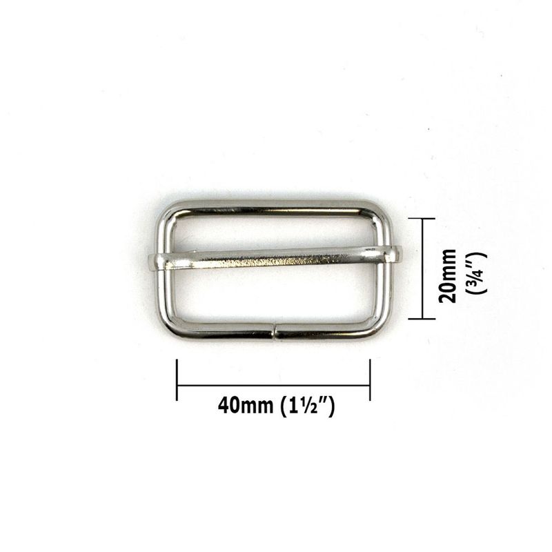 Slide Adjusters 40mm (1 1/2") - 2 Pack - Silver