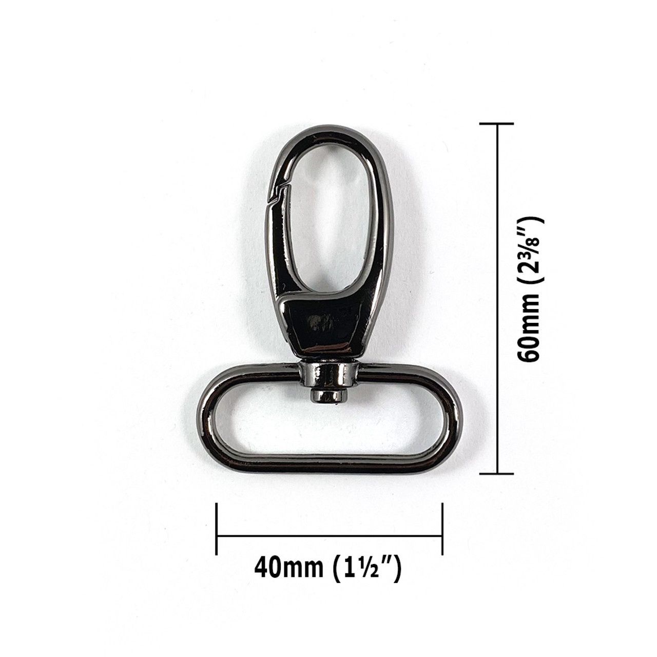 Swivel Snap Hook 40mm (1 1/2&quot;) - 2 Pack - Gunmetal