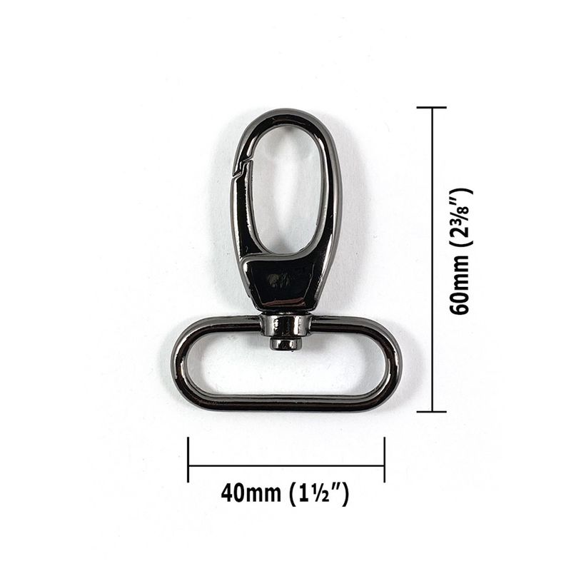 Swivel Snap Hook 40mm (1 1/2") - 2 Pack - Gunmetal