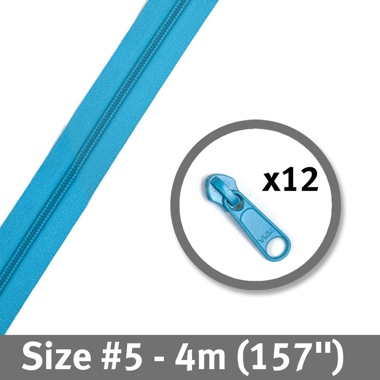Bag Zipper 4m with Pulls -YKK #5 - Sky (was Parrot Blue)