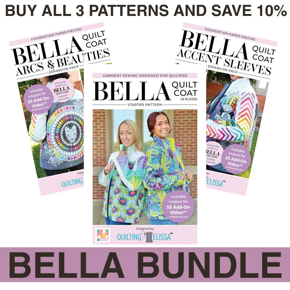 Bella Bundle - 3 pattern pack by Quilting Elissa (PRE-ORDER Due November 2025)