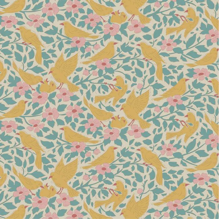 Songbird - Ava - Teal - Fat Qtr