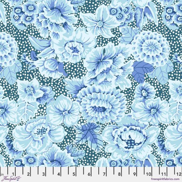From the Archives - Floral with Dots - Blue