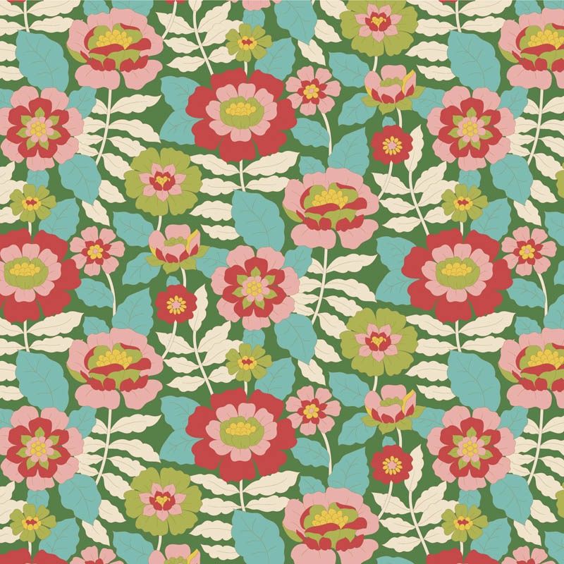 Wallflower - Beverly Green Fat Qtr