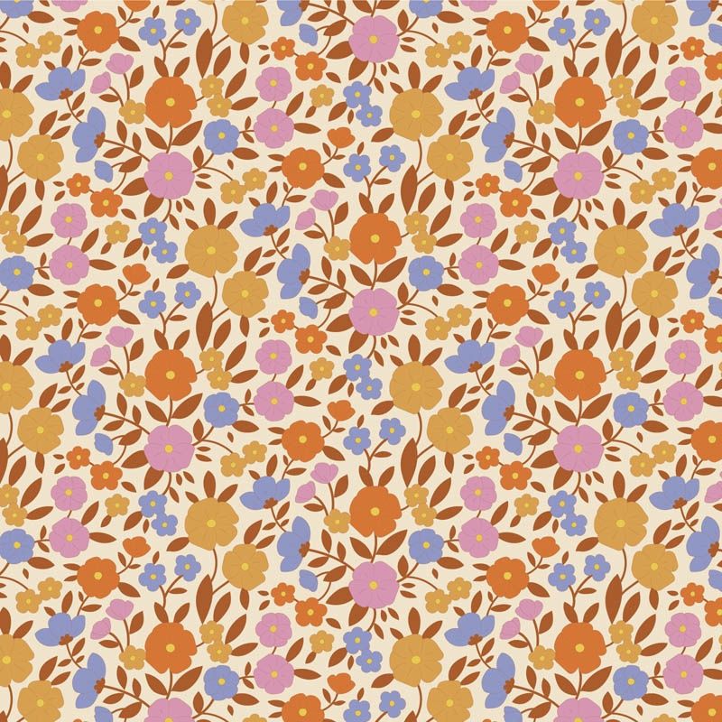 Wallflower - Janice Caramel Fat Qtr