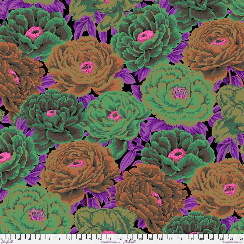 The Kaffe Collective - August 2025 - Tibetan Peony - Dark  - Fat Qtr