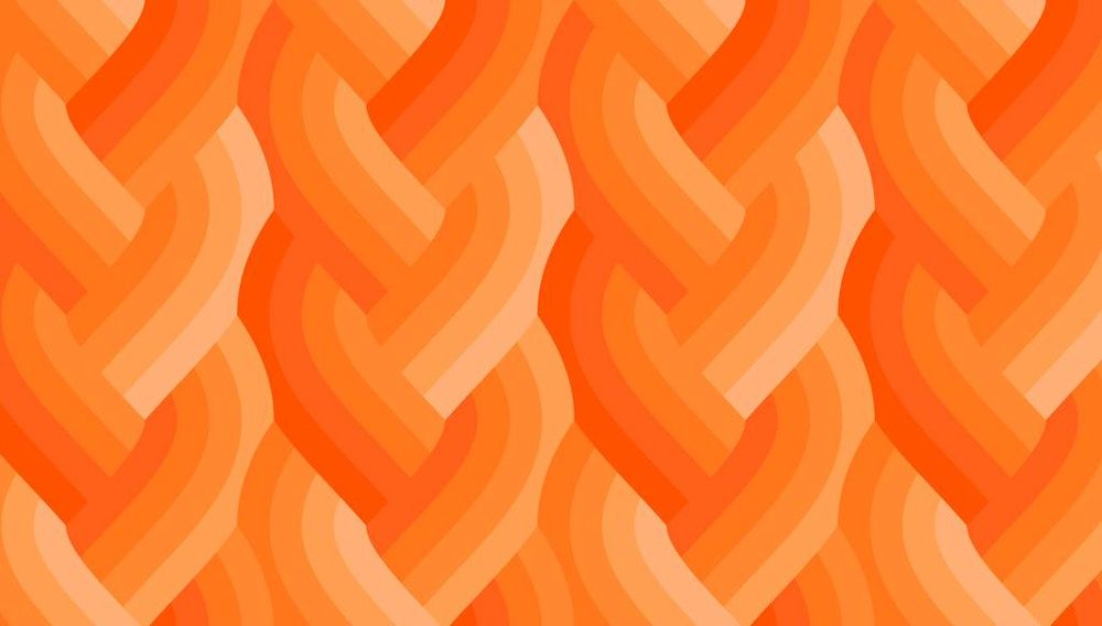 Echo Braid - Orange - Fat Qtr