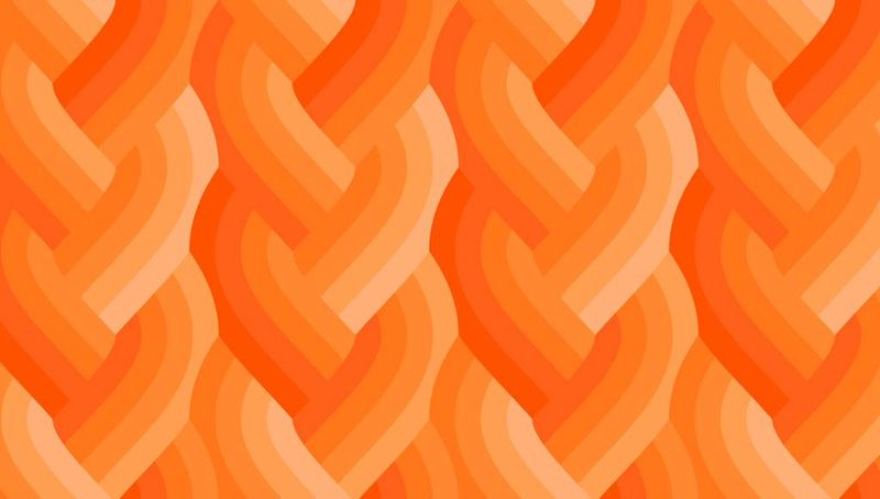 Echo Braid - Orange - Fat Qtr