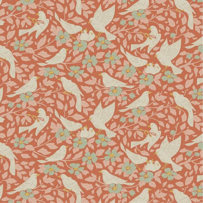 Songbird - Ava - Coral - Fat Qtr