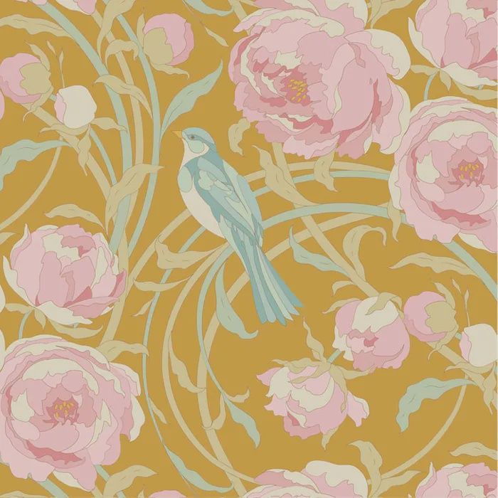 Songbird - Cora - Mustard - Fat Qtr