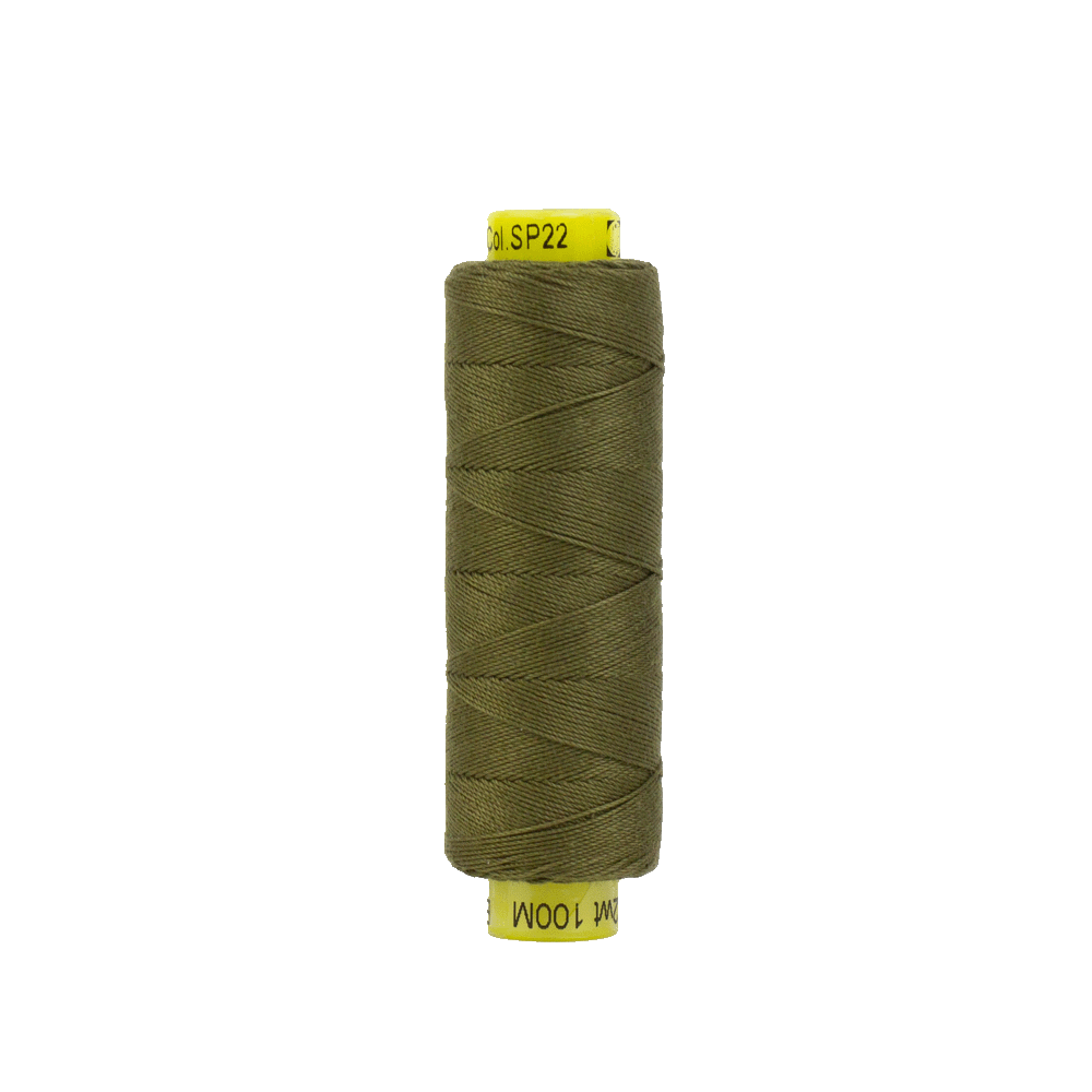 Spagetti 12wt Double Gassed Egyptian Cotton (100m) SPS - 22 Army Green