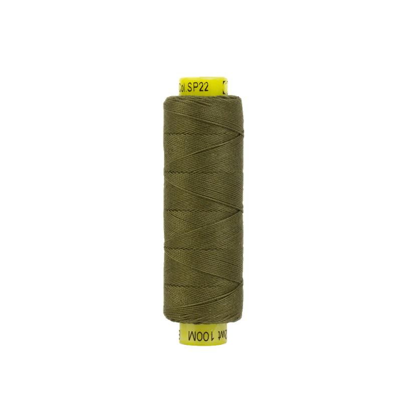 Spagetti 12wt Double Gassed Egyptian Cotton (100m) SPS - 22 Army Green
