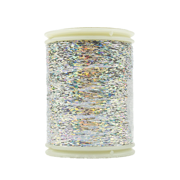 Hologram Slitted Polyester (300m) HC - 8151 Silver