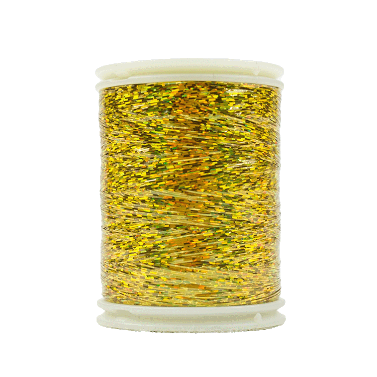 Hologram Slitted Polyester (300m) HC - 8155 Gold