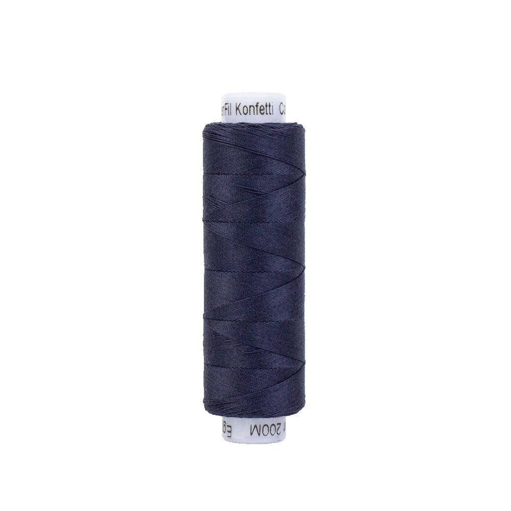 Konfetti 50wt Double Gassed Egyptian Cotton (200m) KTS - 602 Dark Navy