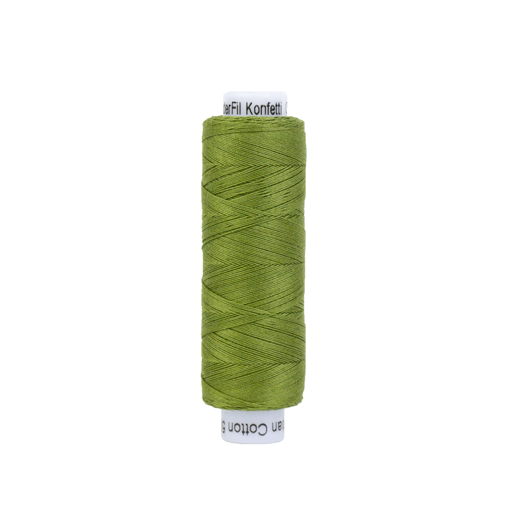 Konfetti 50wt Double Gassed Egyptian Cotton (200m) KTS - 612 Olive Green