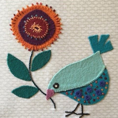 Wendy Williams Pre-Cut Wool Kits - Little Bird - Aqua