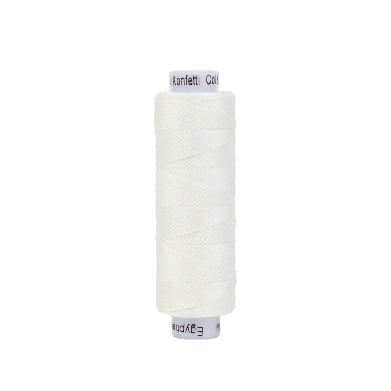 Konfetti 50wt Double Gassed Egyptian Cotton (200m) KTS - 101 Soft White