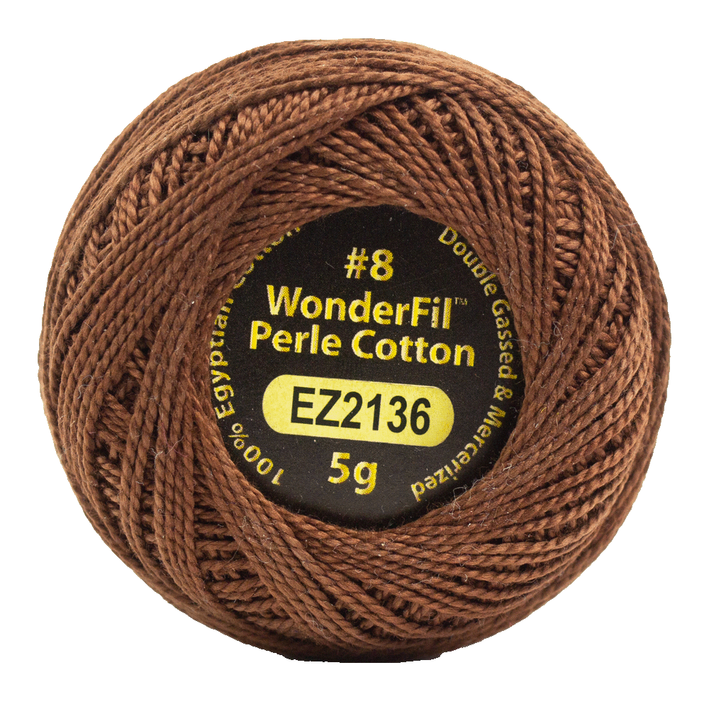Eleganza #8wt Perle Cotton (5g balls/38.4m) ELG - 2136 Pecan