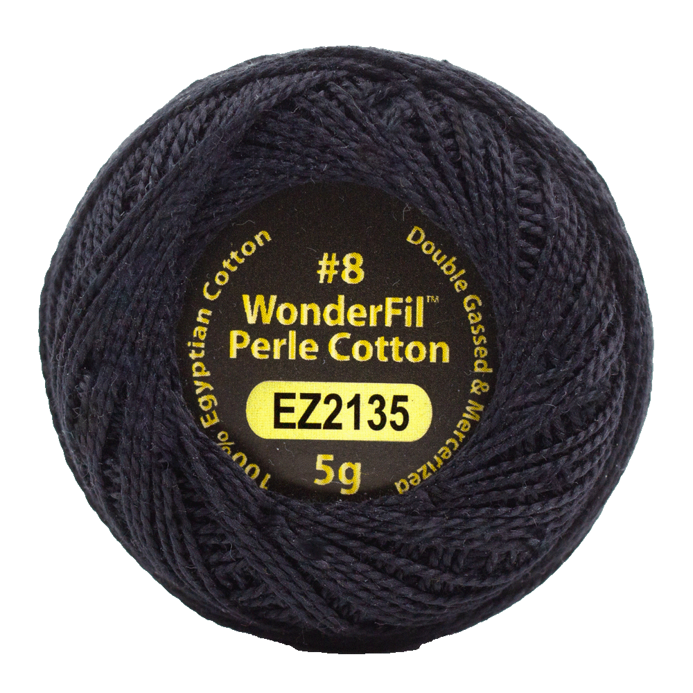Eleganza #8wt Perle Cotton (5g balls/38.4m) ELG - 2135 Raven